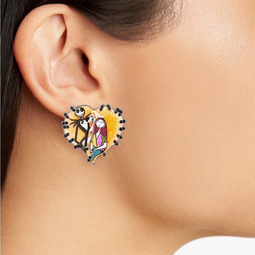 Disney BaubleBar Jack Sally Heart NBC earrings nwt - Picture 3 of 7